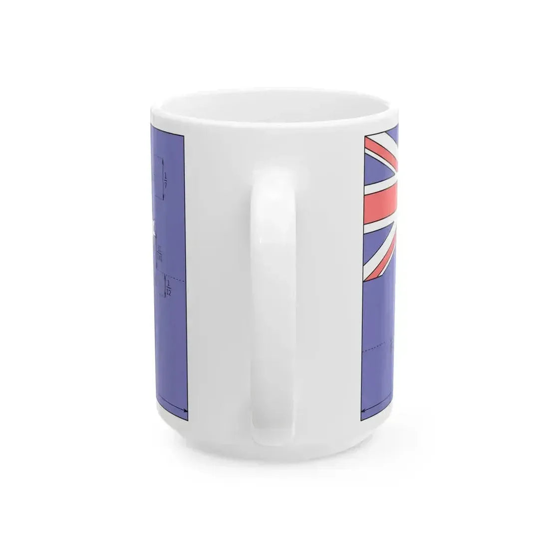 Flag of Australia construction sheet (Australia) White Coffee Mug - Go Mug Yourself
