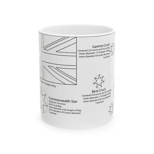 Flag of Australia template (Australia) White Coffee Mug 11oz - Go Mug Yourself