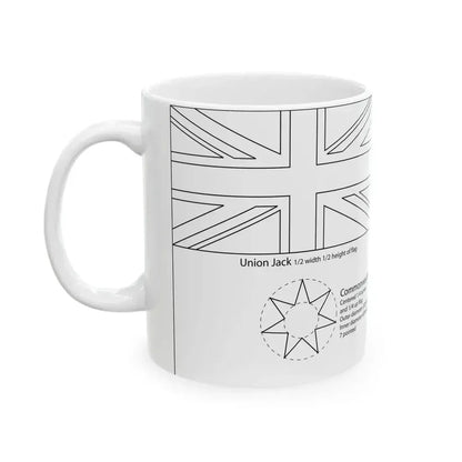Flag of Australia template (Australia) White Coffee Mug - Go Mug Yourself