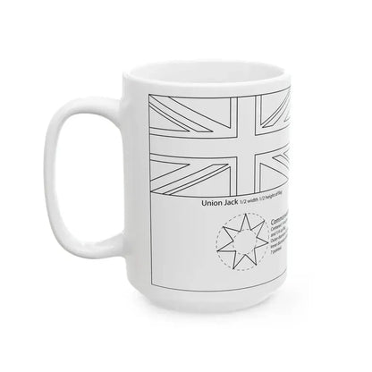 Flag of Australia template (Australia) White Coffee Mug - Go Mug Yourself