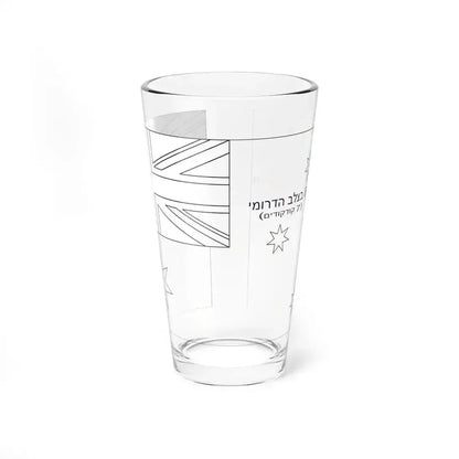Flag of Australia template-delta-he (Australia) Pint Glass 16oz 16oz - Go Mug Yourself