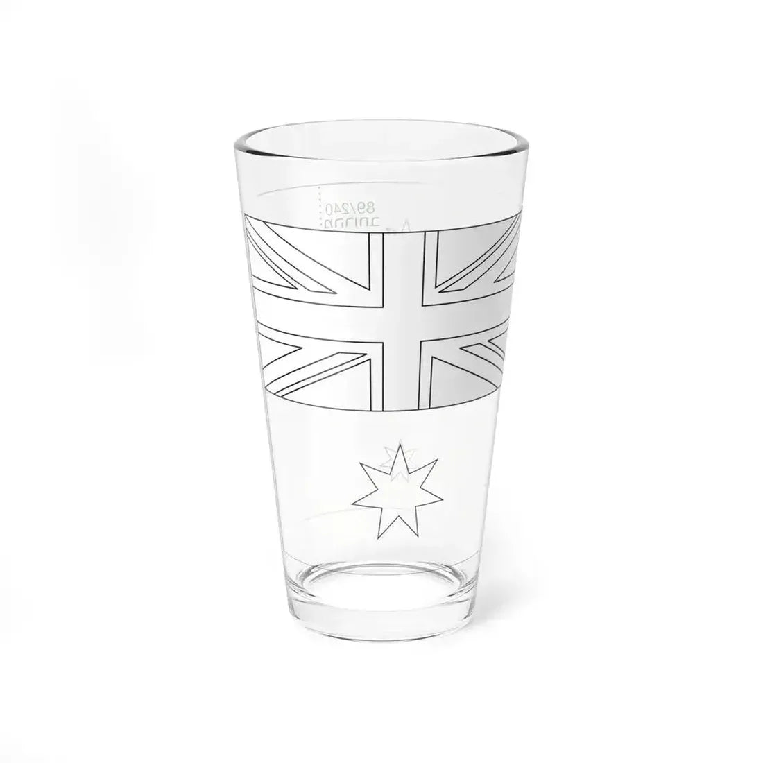 Flag of Australia template-delta-he (Australia) Pint Glass 16oz - Go Mug Yourself