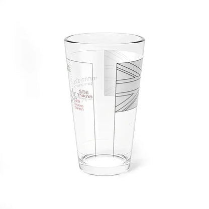 Flag of Australia template-delta-he (Australia) Pint Glass 16oz - Go Mug Yourself