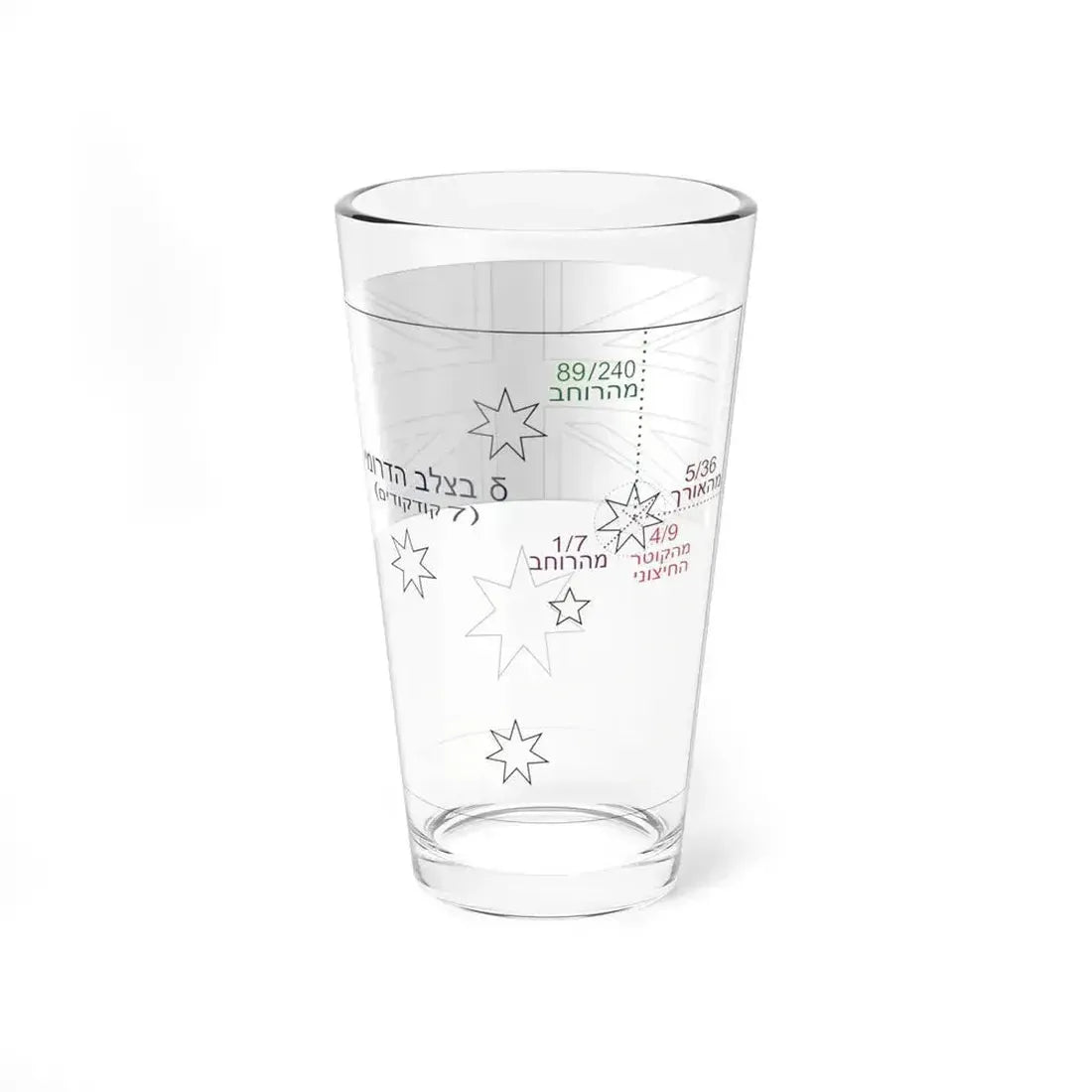 Flag of Australia template-delta-he (Australia) Pint Glass 16oz - Go Mug Yourself