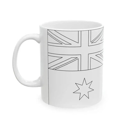 Flag of Australia template-Epsilon-he (Australia) White Coffee Mug - Go Mug Yourself