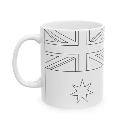 Flag of Australia template-Gamma-he (Australia) White Coffee Mug - Go Mug Yourself