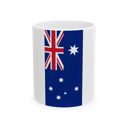 Flag of Australia vertical (Australia) White Coffee Mug 11oz - Go Mug Yourself