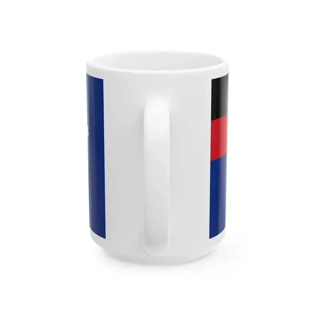 Flag of Australia with Aboriginal flag replacing Union flag (Australia) White Coffee Mug - Go Mug Yourself