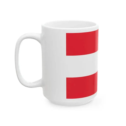 Flag of Austria alternate shade (Austria) White Coffee Mug - Go Mug Yourself