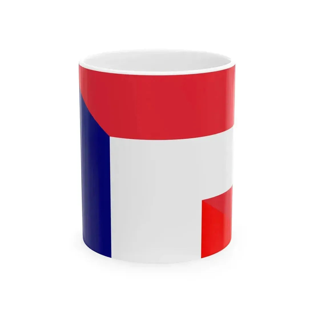 Flag of Austria and France (Austria) White Coffee Mug 11oz - Go Mug Yourself