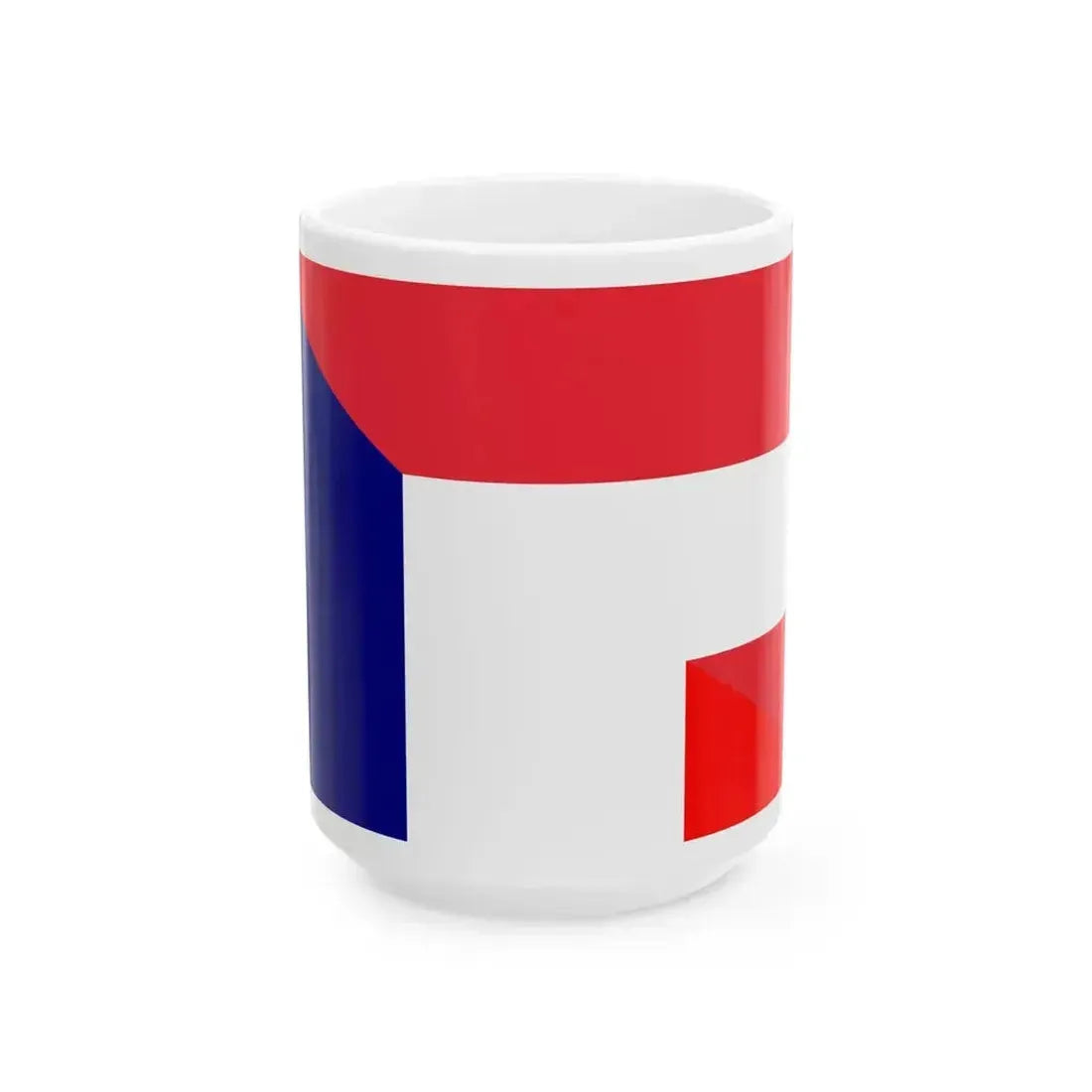 Flag of Austria and France (Austria) White Coffee Mug 15oz - Go Mug Yourself