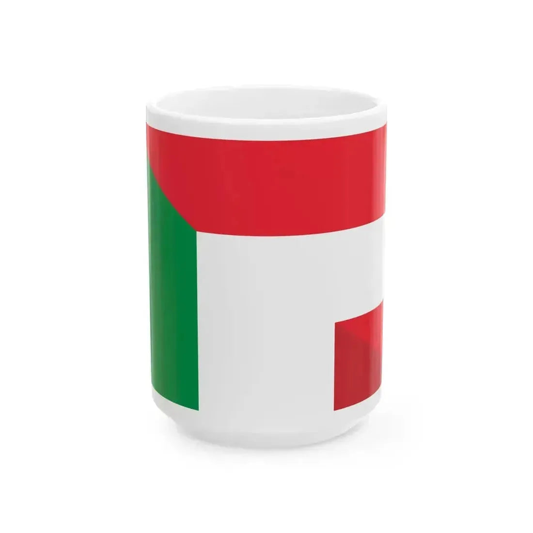 Flag of Austria and Italy (Austria) White Coffee Mug 15oz - Go Mug Yourself