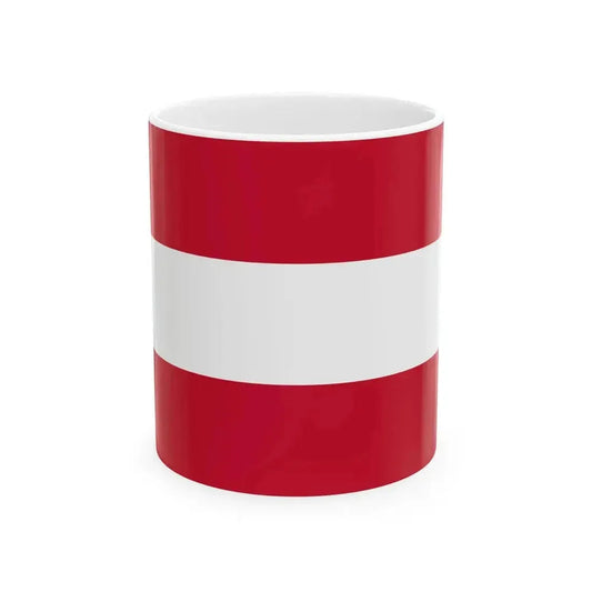 Flag of Austria (Austria) White Coffee Mug 11oz - Go Mug Yourself