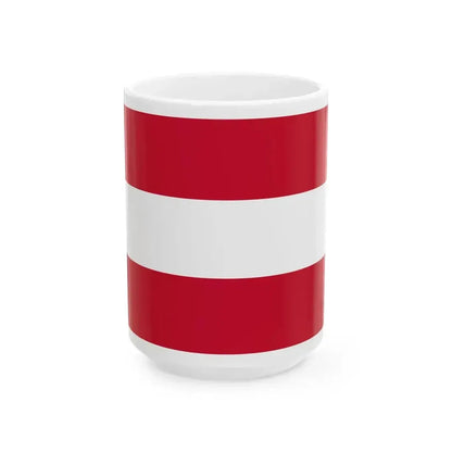 Flag of Austria (Austria) White Coffee Mug 15oz - Go Mug Yourself