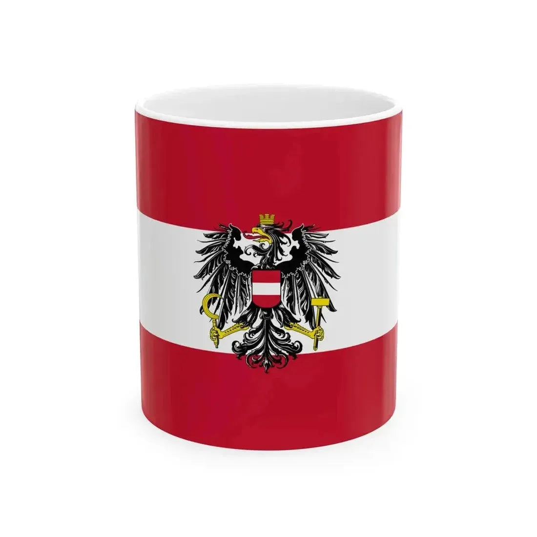 Flag of Austria state 1919-1934 (Austria) White Coffee Mug 11oz - Go Mug Yourself