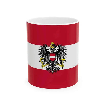 Flag of Austria state 1919-1934 (Austria) White Coffee Mug 11oz - Go Mug Yourself