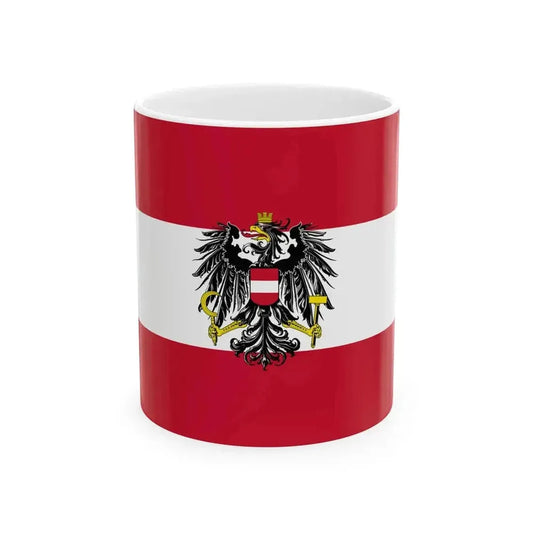 Flag of Austria state 1919-1934 (Austria) White Coffee Mug 11oz - Go Mug Yourself