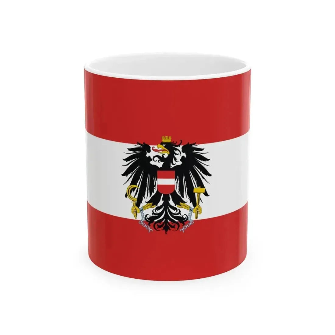 Flag of Austria state variant 2 (Austria) White Coffee Mug 11oz - Go Mug Yourself