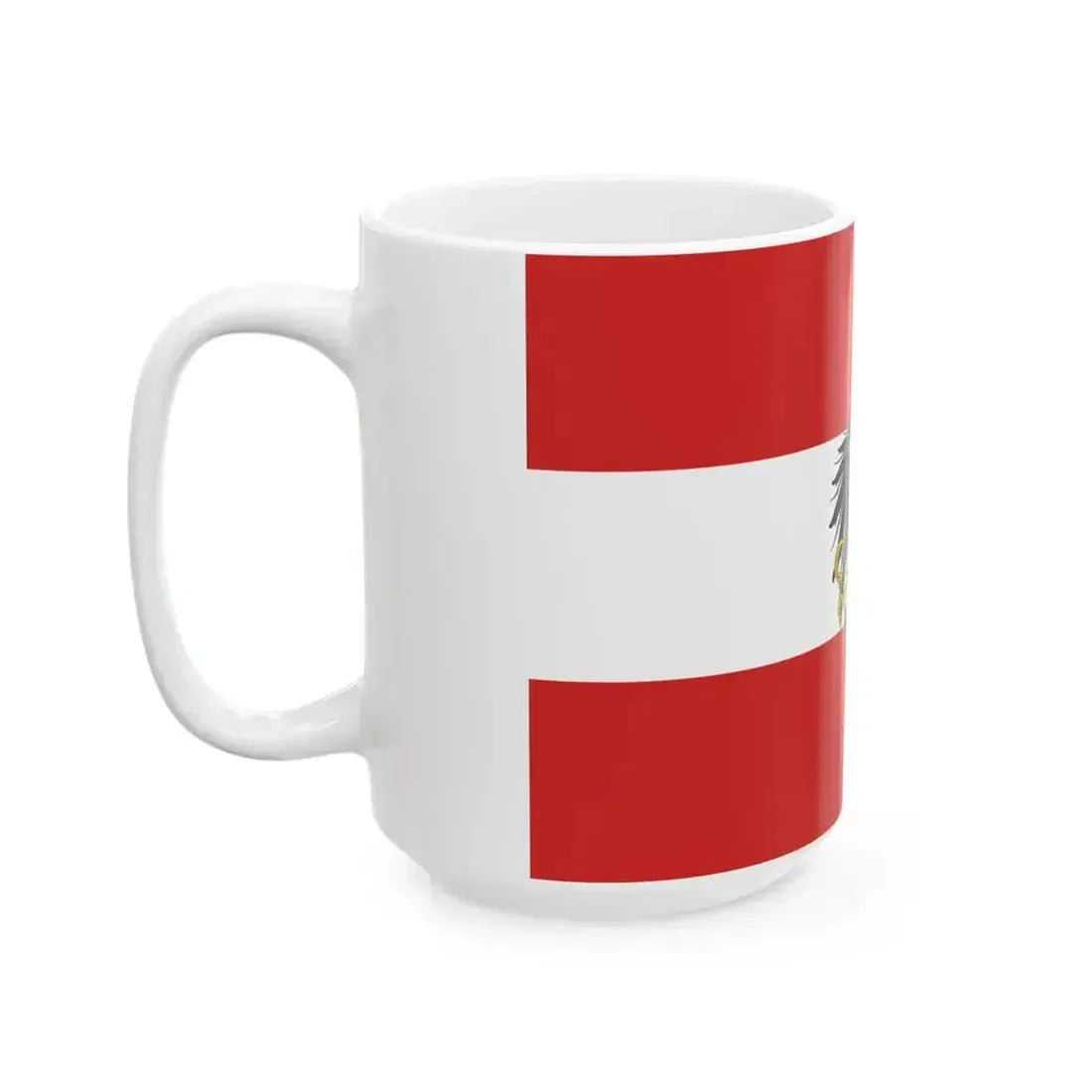 Flag of Austria state variant 2 (Austria) White Coffee Mug - Go Mug Yourself