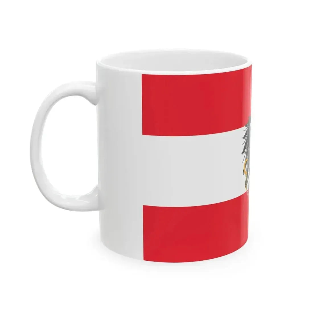 Flag of Austria state variant (Austria) White Coffee Mug - Go Mug Yourself