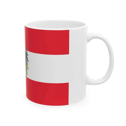 Flag of Austria state variant (Austria) White Coffee Mug - Go Mug Yourself