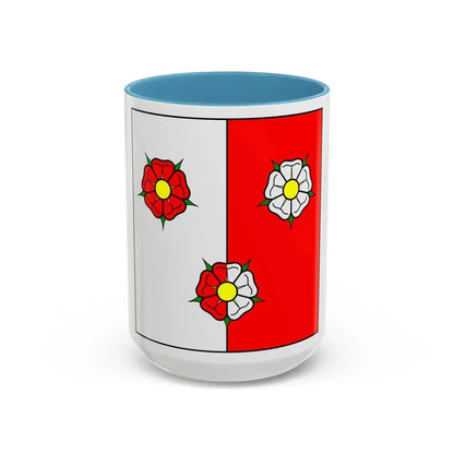 Flag of Autafond Switzerland - Accent Coffee Mug 15oz Light Blue - Go Mug Yourself