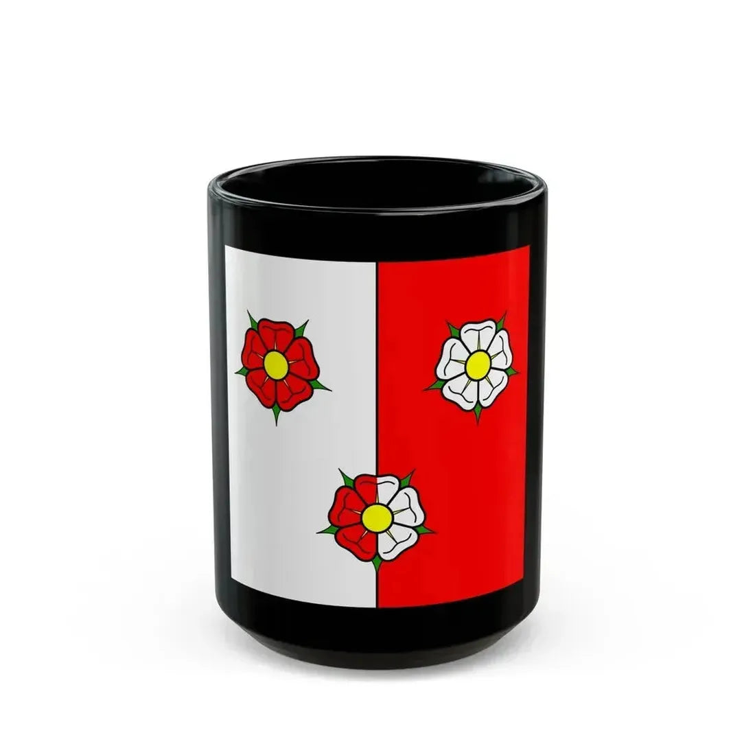 Flag of Autafond Switzerland - Black Coffee Mug 15oz - Go Mug Yourself