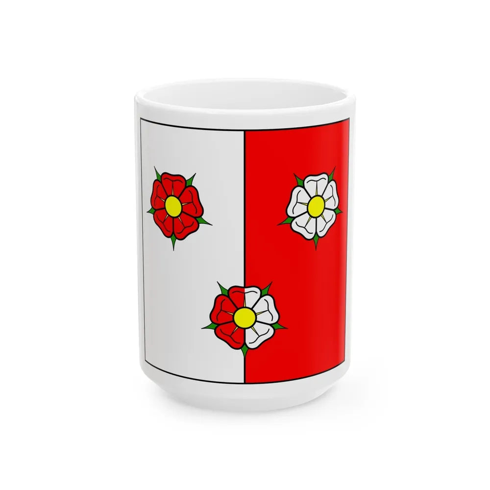 Flag of Autafond Switzerland - White Coffee Mug-15oz-Go Mug Yourself