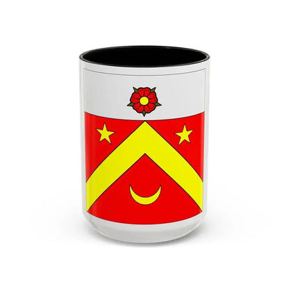 Flag of Autavaux Switzerland - Accent Coffee Mug 15oz Black - Go Mug Yourself