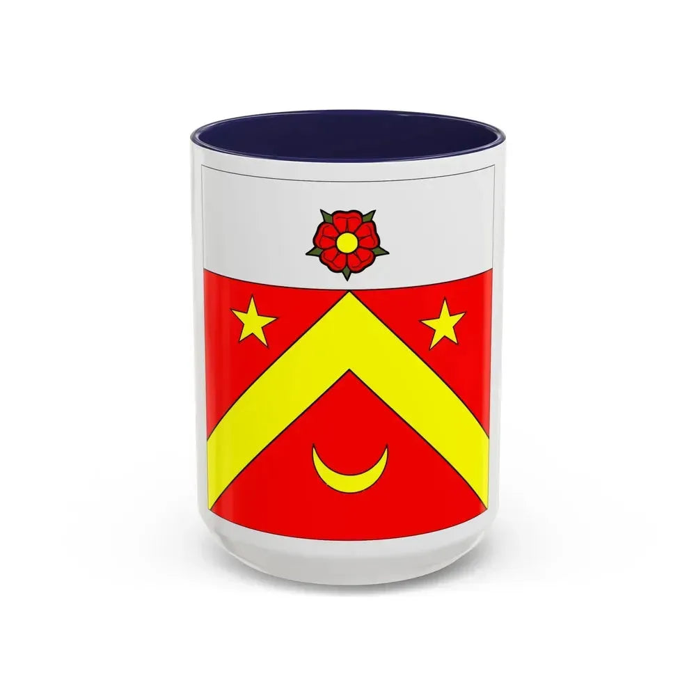 Flag of Autavaux Switzerland - Accent Coffee Mug 15oz Navy - Go Mug Yourself