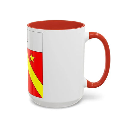Flag of Autavaux Switzerland - Accent Coffee Mug - Go Mug Yourself