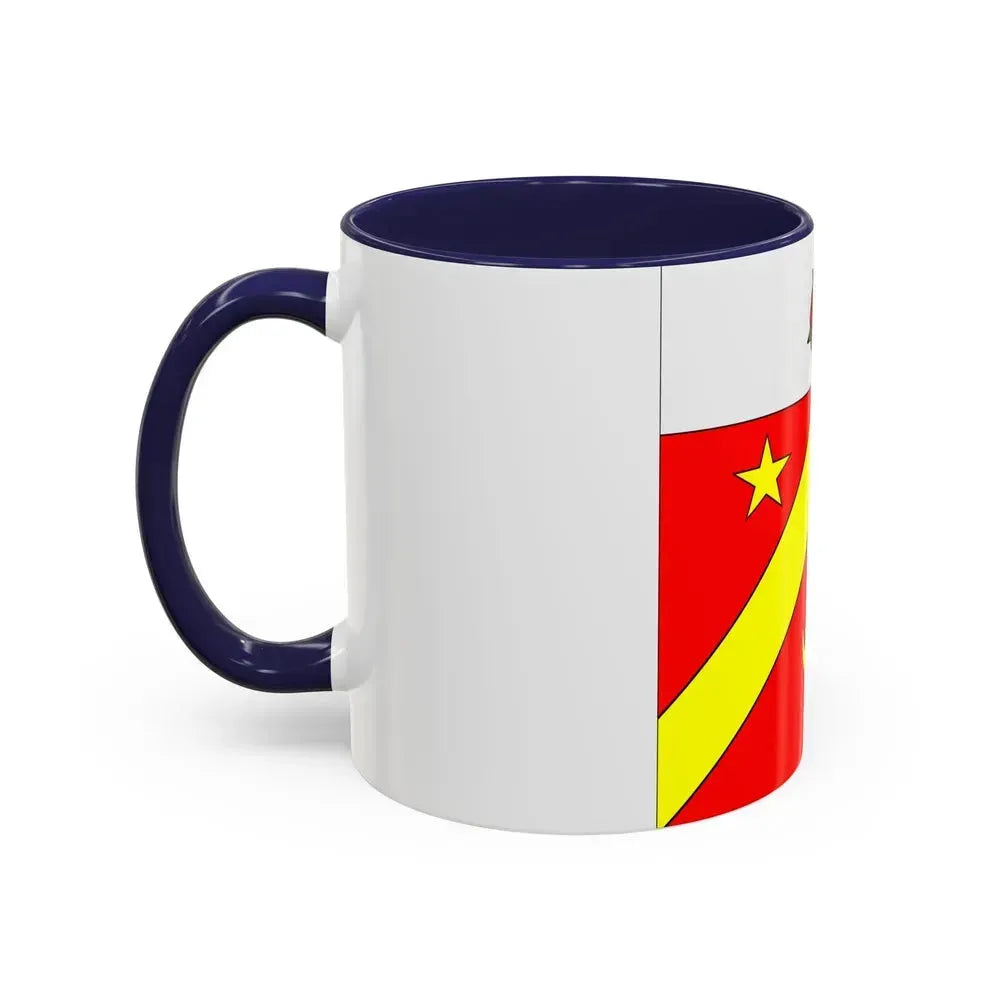 Flag of Autavaux Switzerland - Accent Coffee Mug - Go Mug Yourself