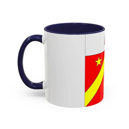 Flag of Autavaux Switzerland - Accent Coffee Mug - Go Mug Yourself