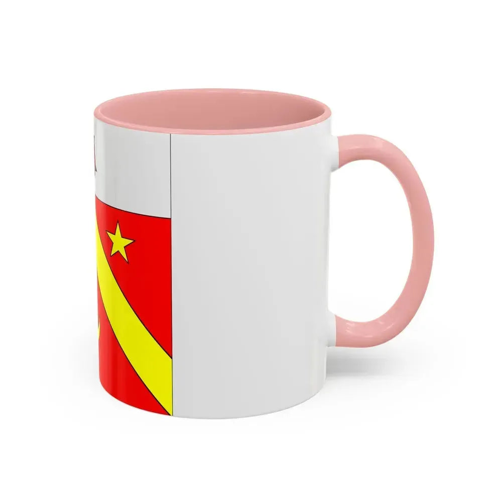Flag of Autavaux Switzerland - Accent Coffee Mug - Go Mug Yourself