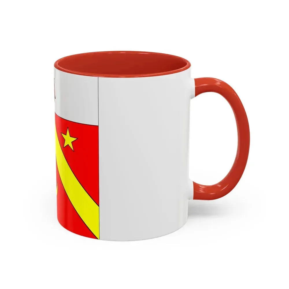 Flag of Autavaux Switzerland - Accent Coffee Mug - Go Mug Yourself