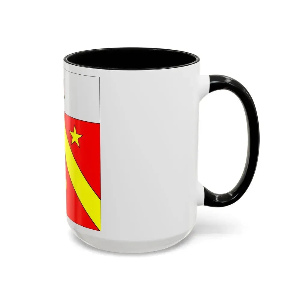 Flag of Autavaux Switzerland - Accent Coffee Mug - Go Mug Yourself
