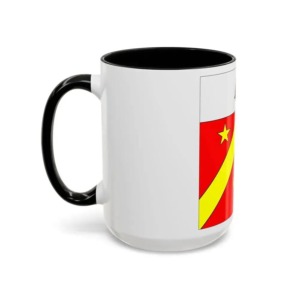 Flag of Autavaux Switzerland - Accent Coffee Mug - Go Mug Yourself