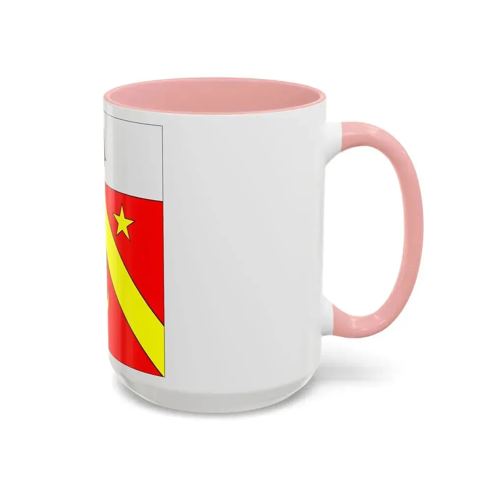 Flag of Autavaux Switzerland - Accent Coffee Mug - Go Mug Yourself