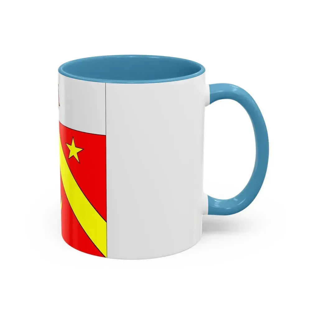 Flag of Autavaux Switzerland - Accent Coffee Mug - Go Mug Yourself