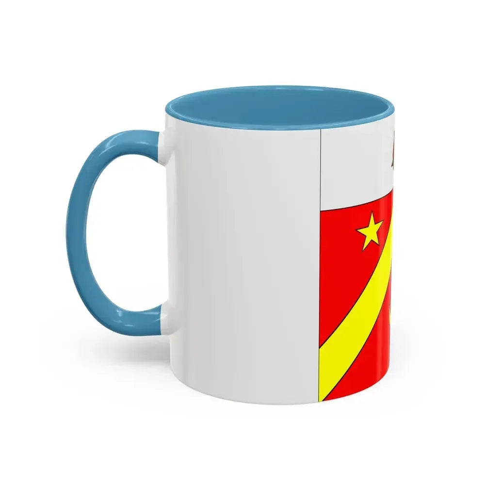 Flag of Autavaux Switzerland - Accent Coffee Mug - Go Mug Yourself