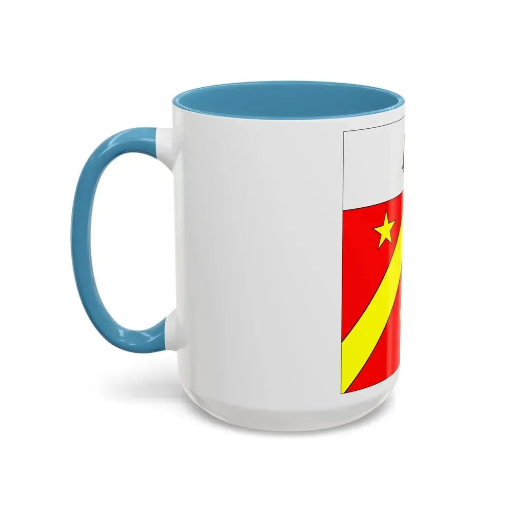Flag of Autavaux Switzerland - Accent Coffee Mug - Go Mug Yourself