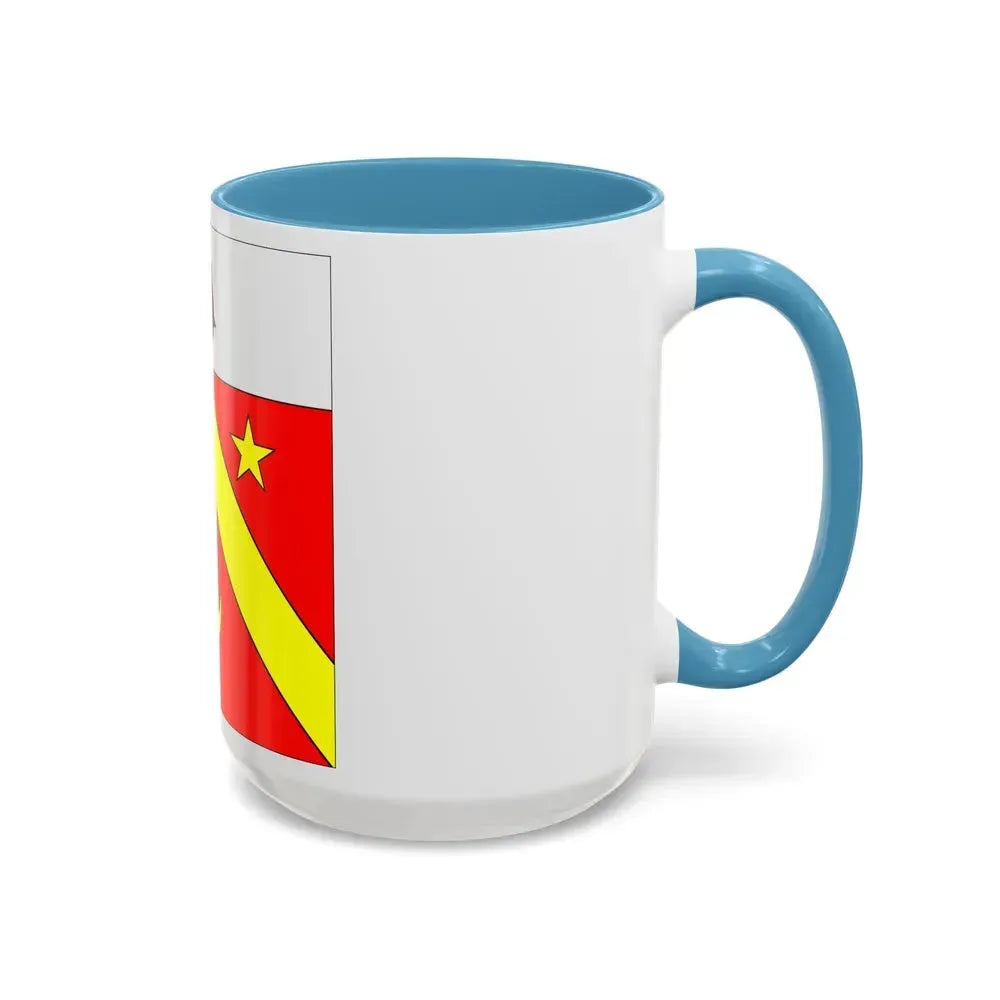 Flag of Autavaux Switzerland - Accent Coffee Mug - Go Mug Yourself