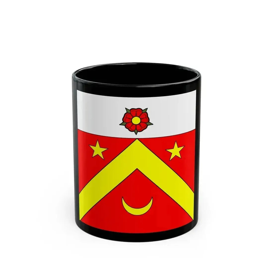 Flag of Autavaux Switzerland - Black Coffee Mug 11oz - Go Mug Yourself