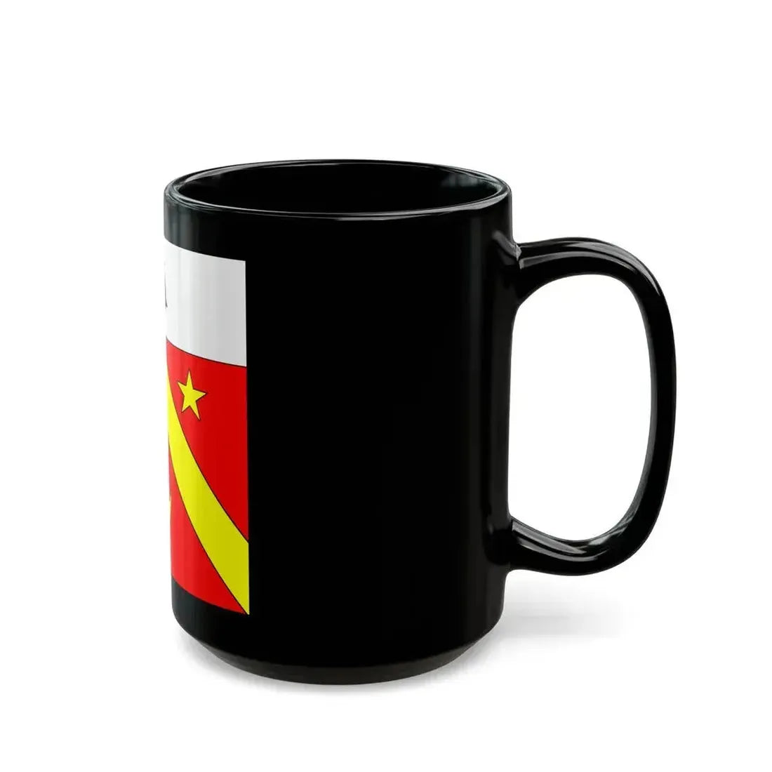 Flag of Autavaux Switzerland - Black Coffee Mug - Go Mug Yourself