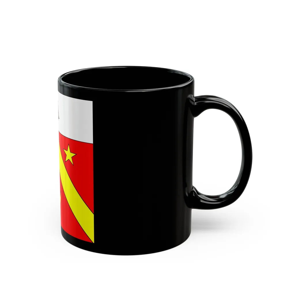 Flag of Autavaux Switzerland - Black Coffee Mug-Go Mug Yourself