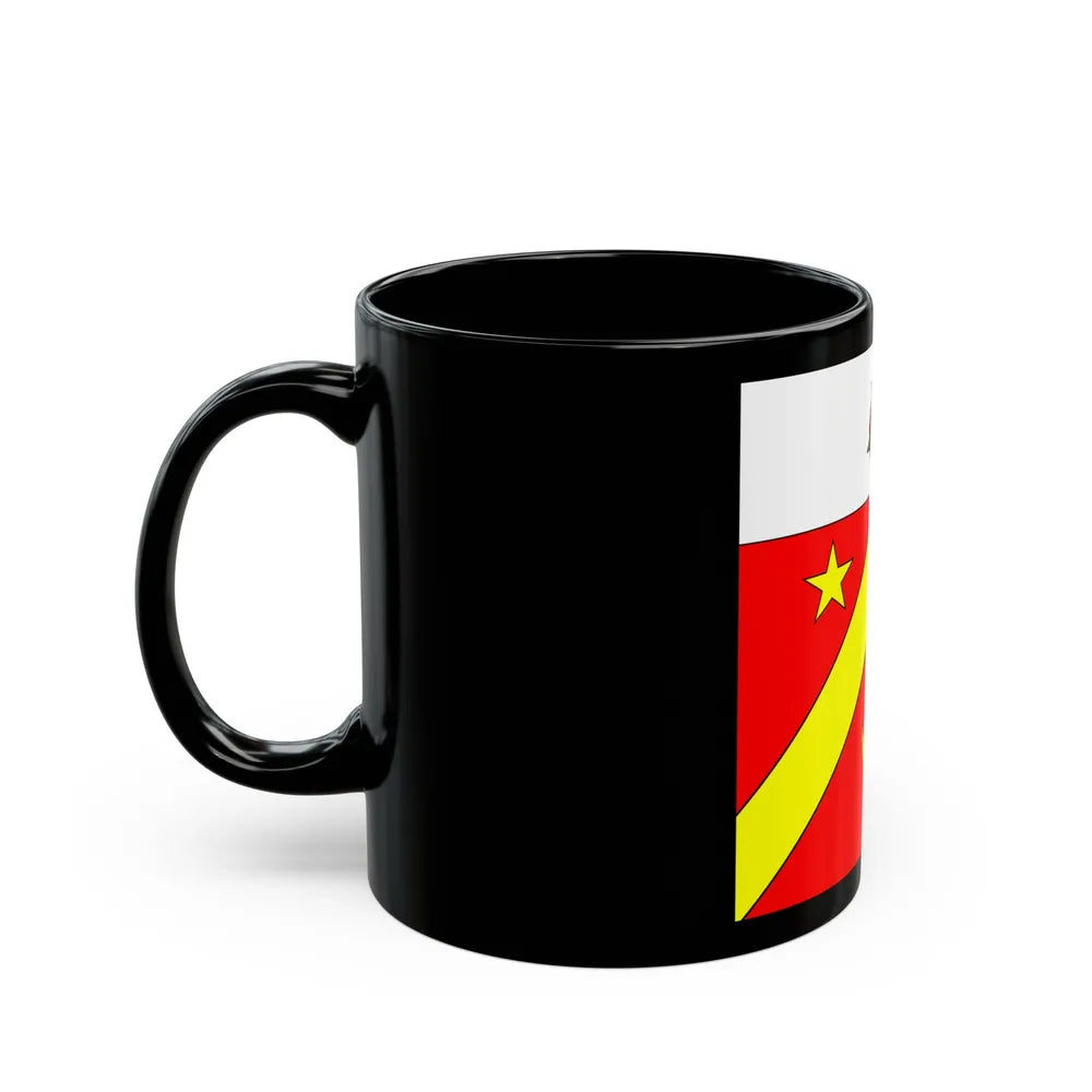 Flag of Autavaux Switzerland - Black Coffee Mug-Go Mug Yourself