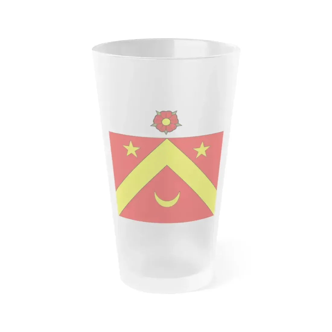 Flag of Autavaux Switzerland - Frosted Pint Glass 16oz 16oz Frosted - Go Mug Yourself