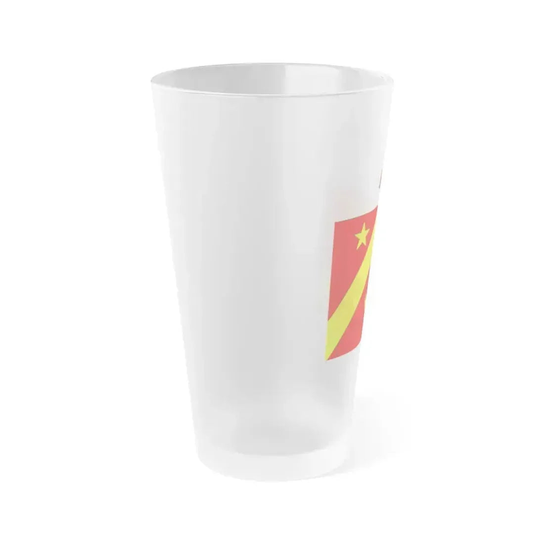 Flag of Autavaux Switzerland - Frosted Pint Glass 16oz - Go Mug Yourself