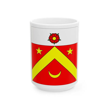 Flag of Autavaux Switzerland - White Coffee Mug-15oz-Go Mug Yourself