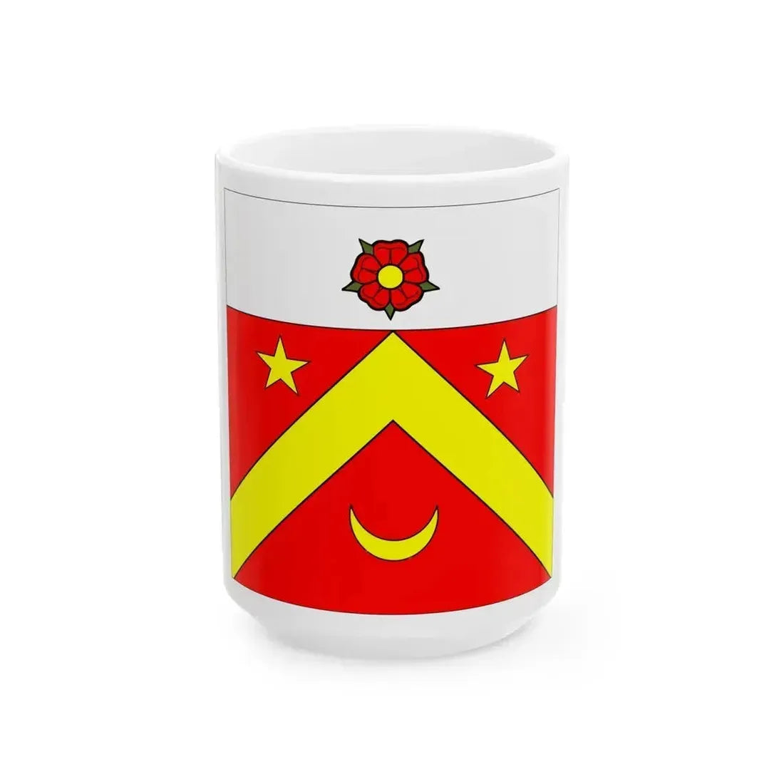 Flag of Autavaux Switzerland - White Coffee Mug 15oz - Go Mug Yourself